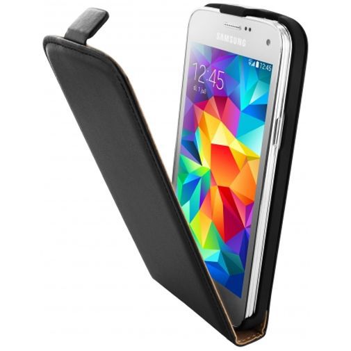 Mobiparts Essential Flip Case Black Samsung Galaxy S5 Mini