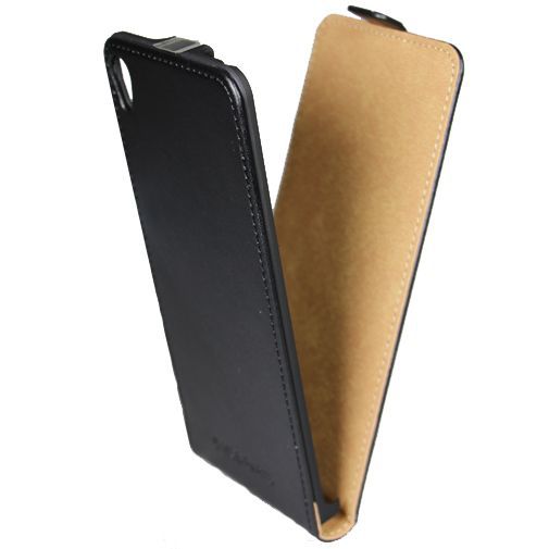 Mobiparts Essential Flip Case Black Sony Xperia XA