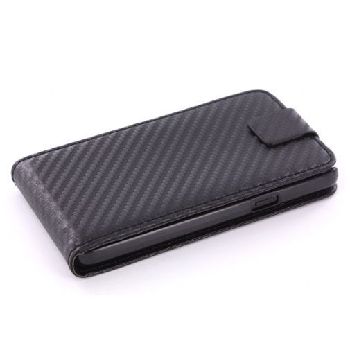 Mobiparts Flip Case Black Carbon Samsung Galaxy SII