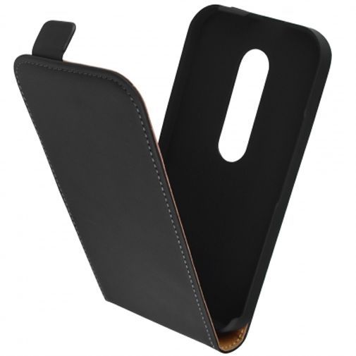 Mobiparts Premium Flip Case Black Motorola Moto G (3rd Gen)