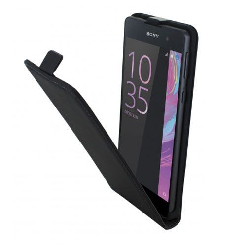Mobiparts Premium Flip Case Black Sony Xperia E5