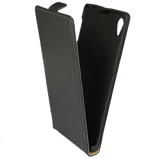 Mobiparts Premium Flip Case Black Sony Xperia Z3 Plus