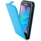 Mobiparts Premium Flip Case Light Blue Samsung Galaxy J1