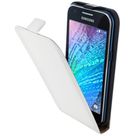 Mobiparts Premium Flip Case White Samsung Galaxy J1