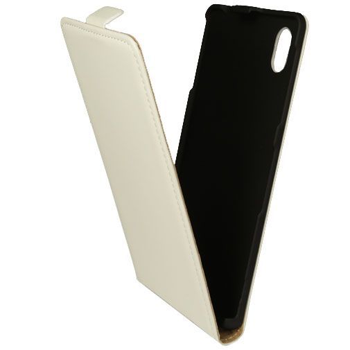 Mobiparts Premium Flip Case White Sony Xperia M4 Aqua