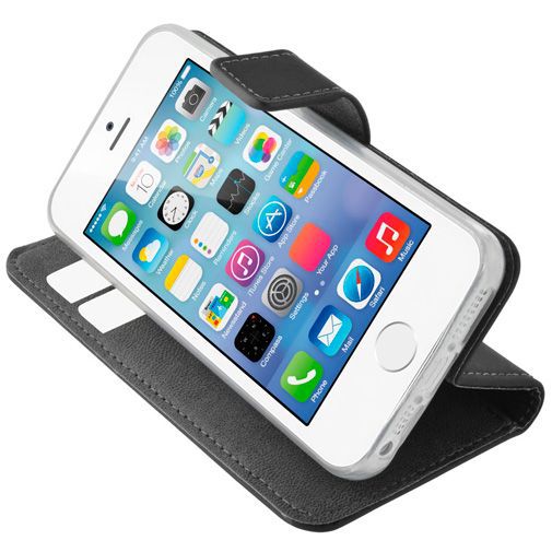 Mobiparts Premium Wallet Case Apple iPhone 5/5S/SE Black