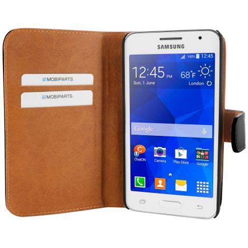 Mobiparts Premium Wallet Case Black Samsung Galaxy Core 2