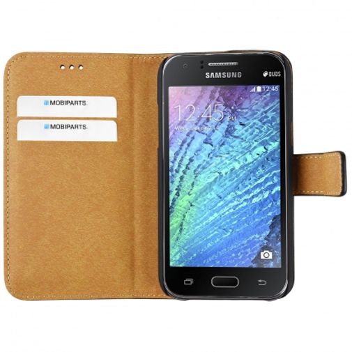 Mobiparts Premium Wallet Case Black Samsung Galaxy J1