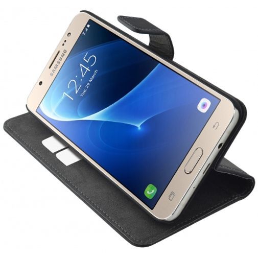 Mobiparts Premium Wallet Case Black Samsung Galaxy J7 (2016)