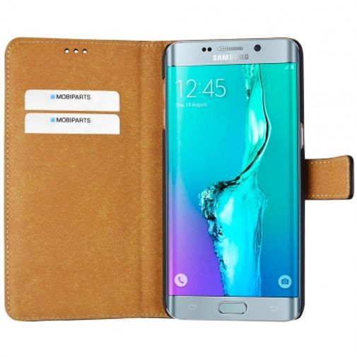 Mobiparts Premium Wallet Case Black Samsung Galaxy S6 Edge Plus