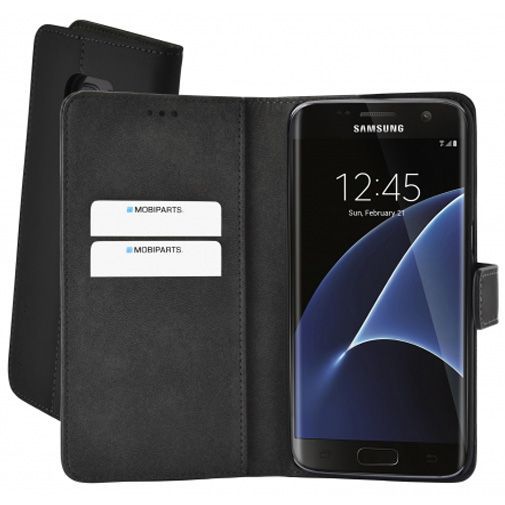 Mobiparts Premium Wallet Case Black Samsung Galaxy S7 Edge