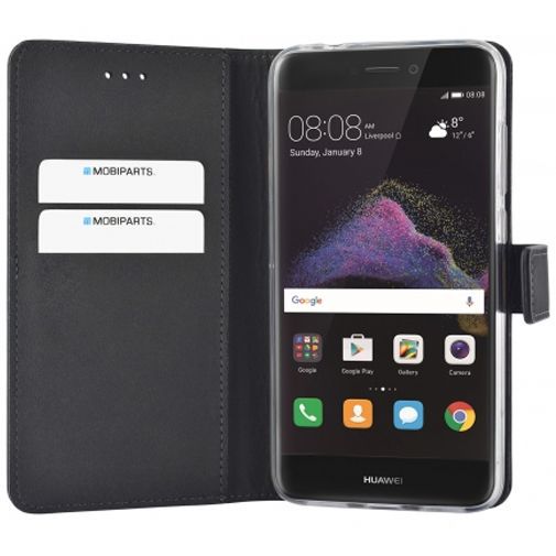 Mobiparts Premium Wallet TPU Case Black Huawei P8 Lite 2017
