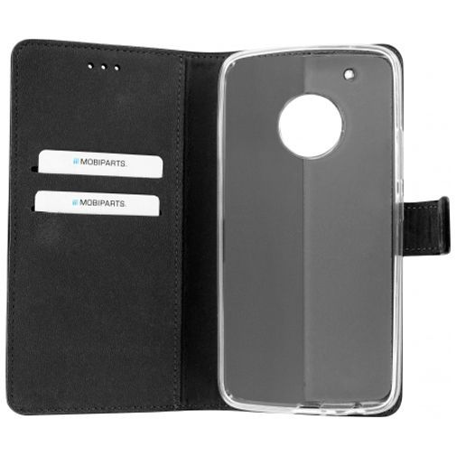 Mobiparts Premium Wallet TPU Case Black Motorola Moto G5 Plus