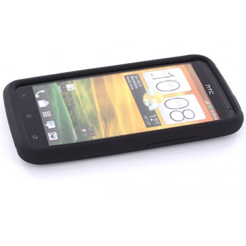 Mobiparts Siliconen Case HTC One X Black