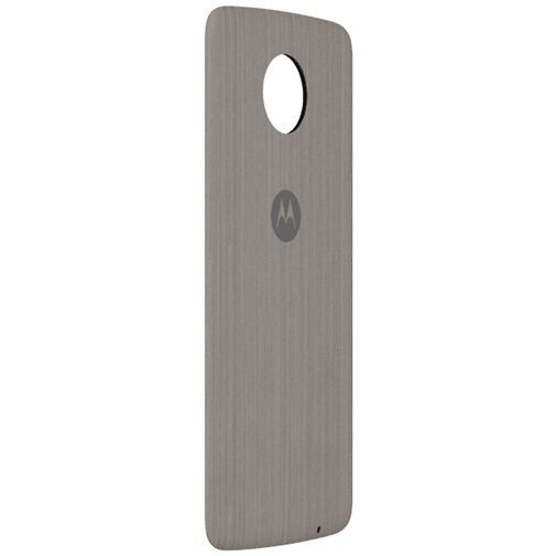 Motorola Moto Mods Style Shell Silver Oak Wood