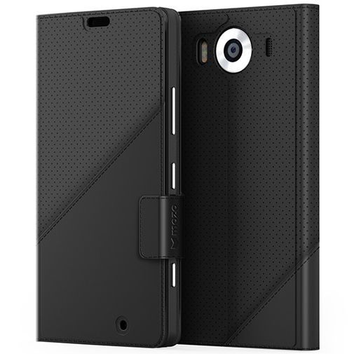 Mozo Book Cover Black Microsoft Lumia 950