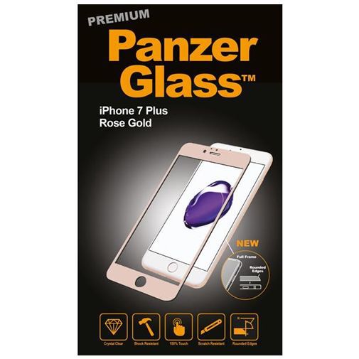 PanzerGlass Premium Screenprotector Rose Gold Apple iPhone 7 Plus