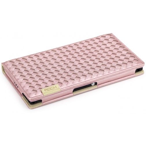 Rock Weaver Side Flip Case Pink Sony Xperia Z Ultra