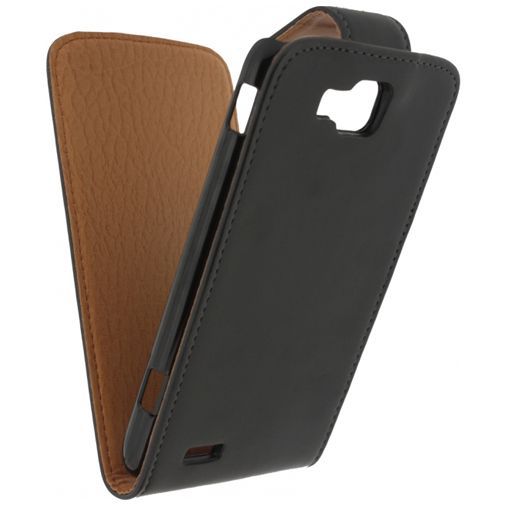Xccess Leather Flip Case Black Samsung Ativ S i8750