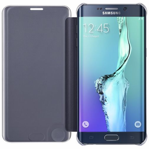 Samsung Clear View Cover Blue Black Galaxy S6 Edge Plus
