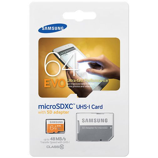 Samsung Evo microSDXC 64GB Class 10 + SD-Adapter