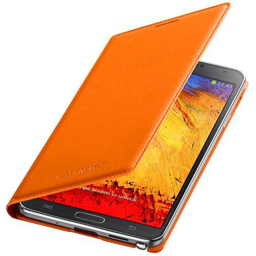 Samsung Galaxy Note 3 Flip Wallet Orange