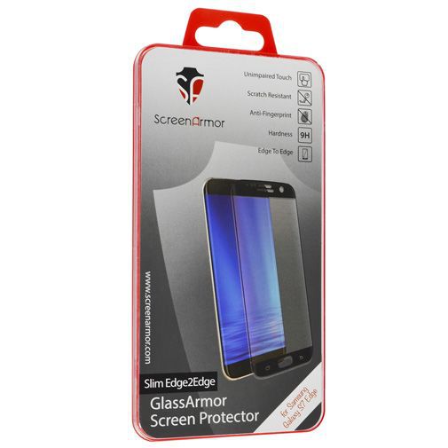 ScreenArmor Glass Armor Edge-To-Edge Screenprotector Samsung Galaxy S7 Edge Slim Black