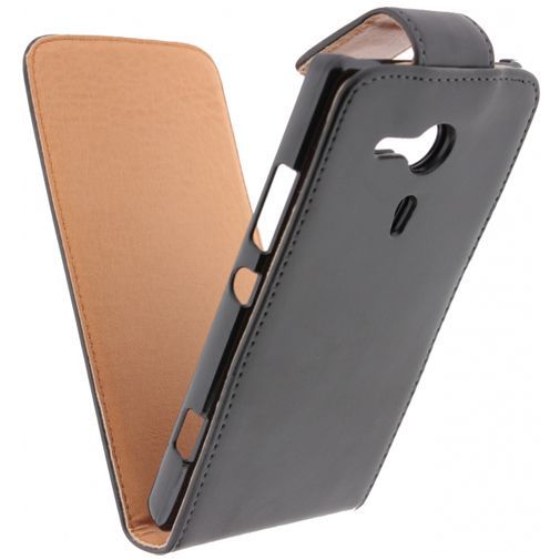 Xccess Leather Flip Case Black Sony Xperia SP