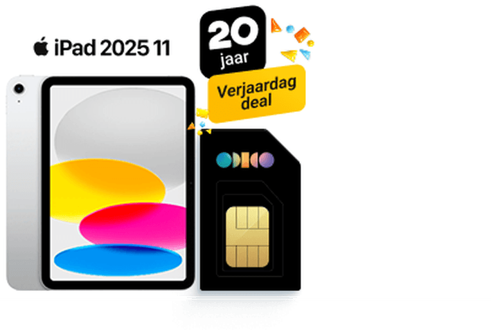 Tot €479,- korting op de iPad 2025 11 WiFi + 5G met Odido
