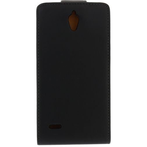 Xccess Leather Flip Case Black Huawei Ascend G700