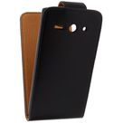Xccess Leather Flip Case Black Huawei Ascend Y530