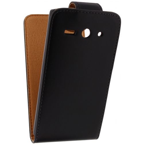 Xccess Leather Flip Case Black Huawei Ascend Y530