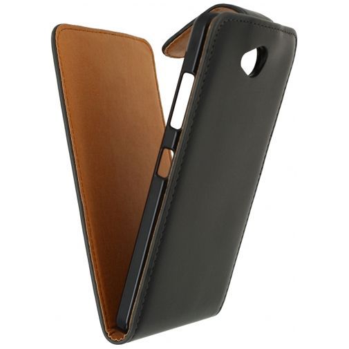 Xccess Leather Flip Case Black Microsoft Lumia 650