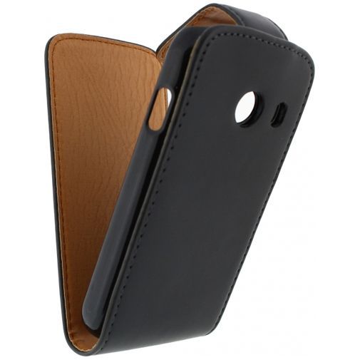 Xccess Leather Flip Case Black Samsung Galaxy Ace Style