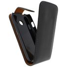Xccess Leather Flip Case Black Samsung Galaxy Ace Style