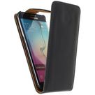 Xccess Leather Flip Case Black Samsung Galaxy S6 Edge