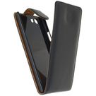 Xccess Leather Flip Case Black Sony Xperia C4