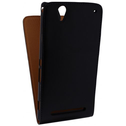 Xccess Leather Flip Case Black Sony Xperia T2 Ultra