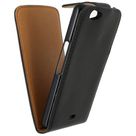 Xccess Leather Flip Case Black Wiko Highway Signs