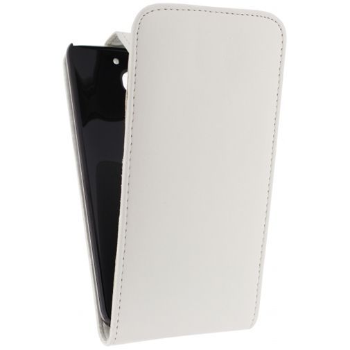 Xccess Leather Flip Case White Huawei Ascend G750