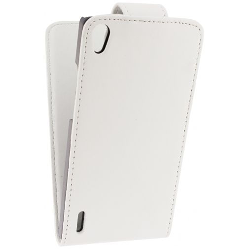 Xccess Leather Flip Case White Huawei Ascend P7