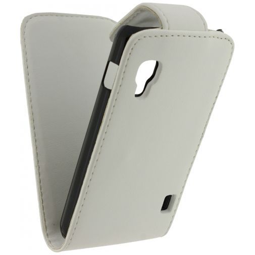 Xccess Leather Flip Case White LG Optimus L5 II E460