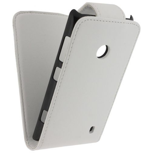 Xccess Leather Flip Case White Nokia Lumia 520