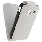 Xccess Leather Flip Case White Samsung Ace 2 i8160