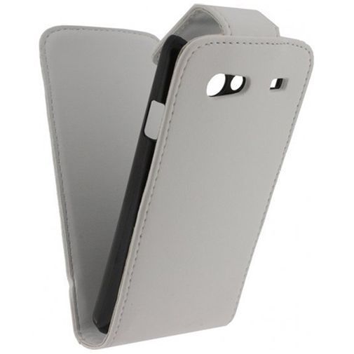 Xccess Leather Flip Case White Samsung Galaxy S Advance