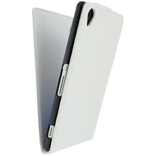Xccess Leather Flip Case White Sony Xperia Z3