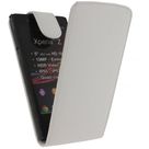 Xccess Leather Flip Case White Sony Xperia Z