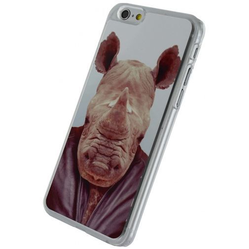 Xccess Metal Plate Cover Funny Rhino Apple iPhone 6/6S