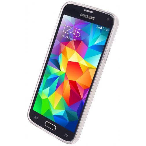 Xccess Oil TPU Case Purple Flower Samsung Galaxy S5/S5 Plus/S5 Neo