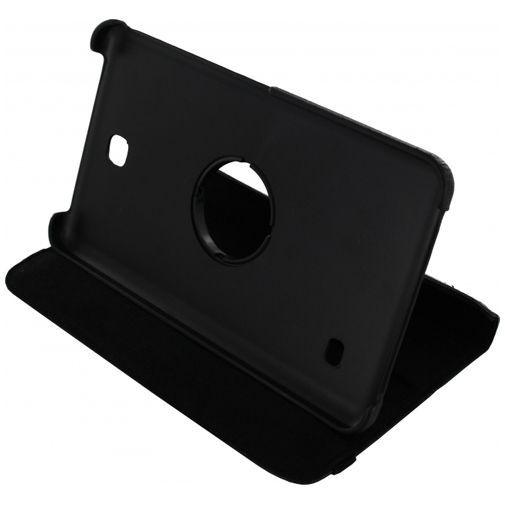 Xccess Rotating Leather Stand Case Black Samsung Galaxy Tab 4 7.0